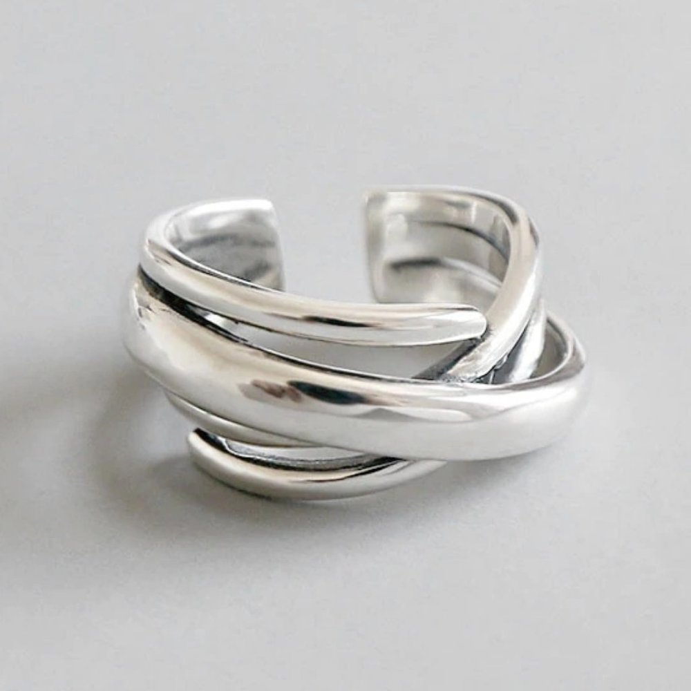 NEW 925 Sterling Silver Infinity Adjustable Ring A